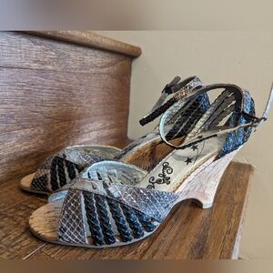 Naughty monkey cork wedge block heel Size 8.5